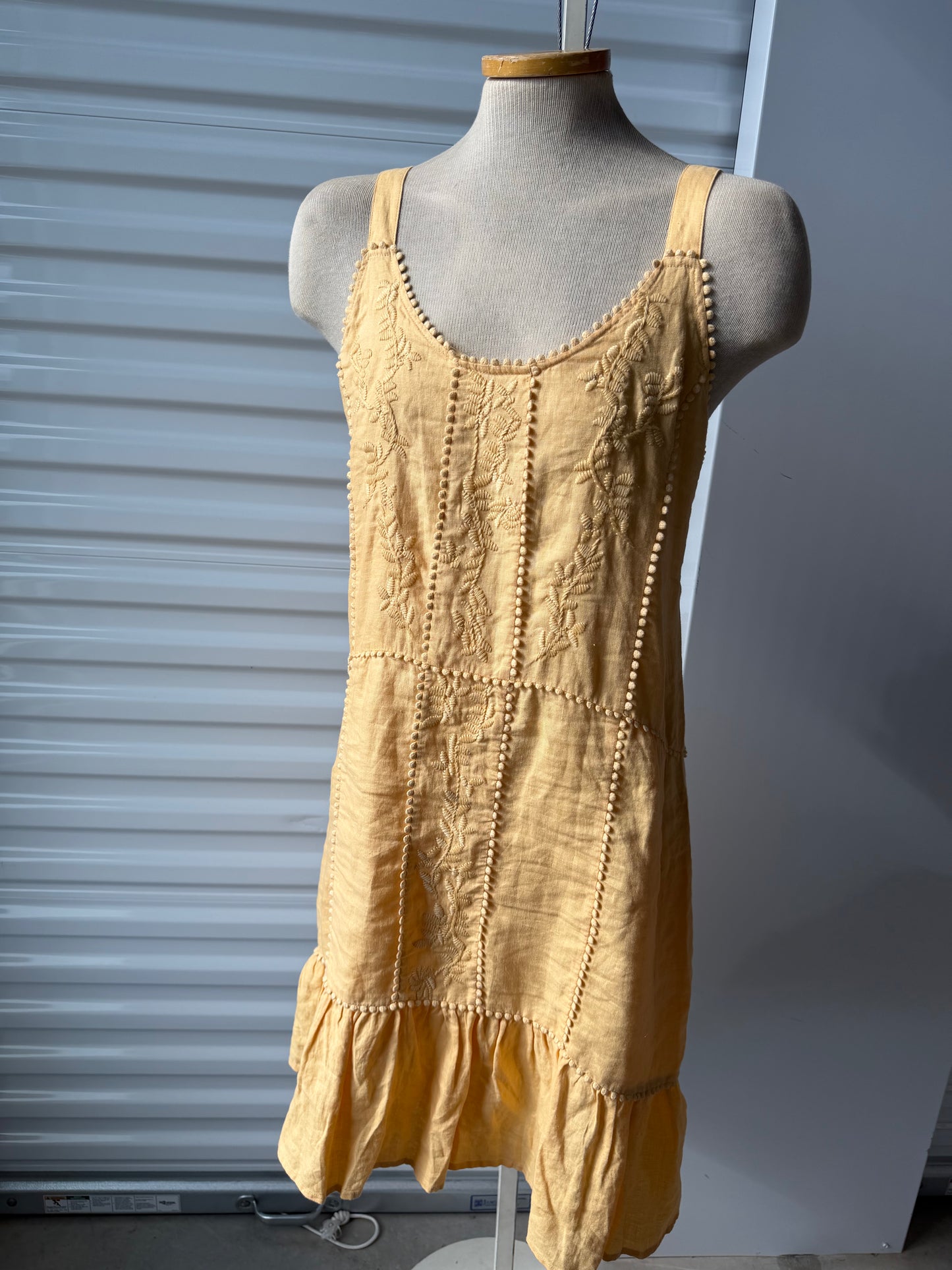 Thrifted Magaschoni Butter Yellow Linen Dress
