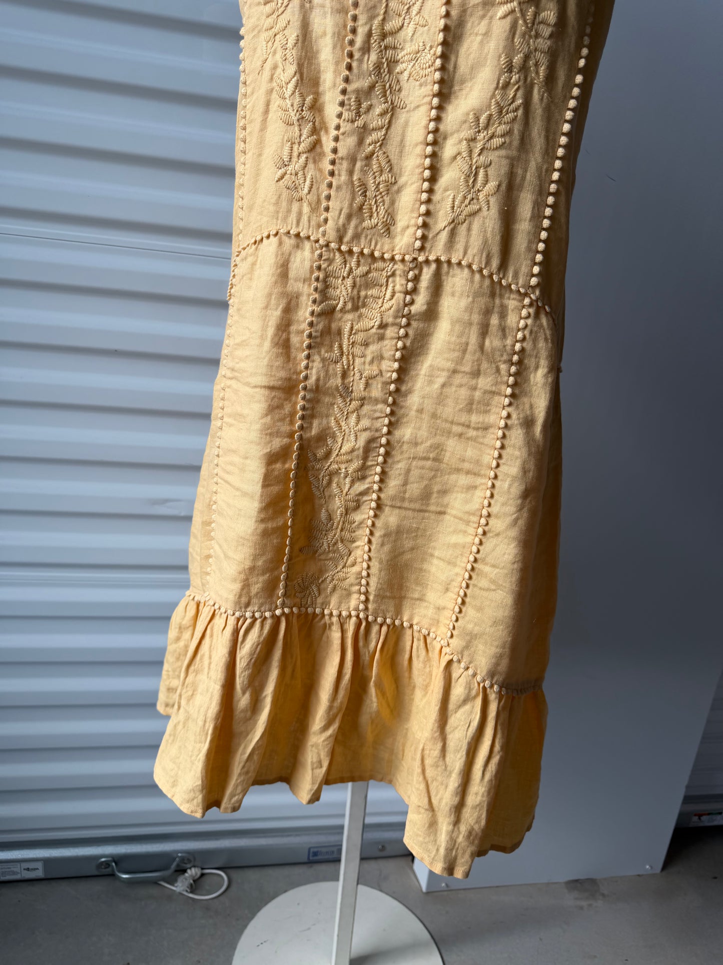 Thrifted Magaschoni Butter Yellow Linen Dress